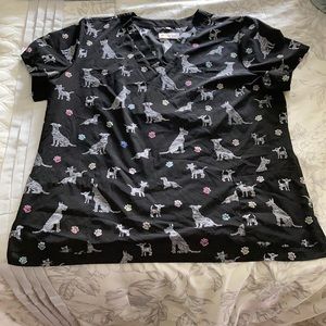 Printed Scrub Top